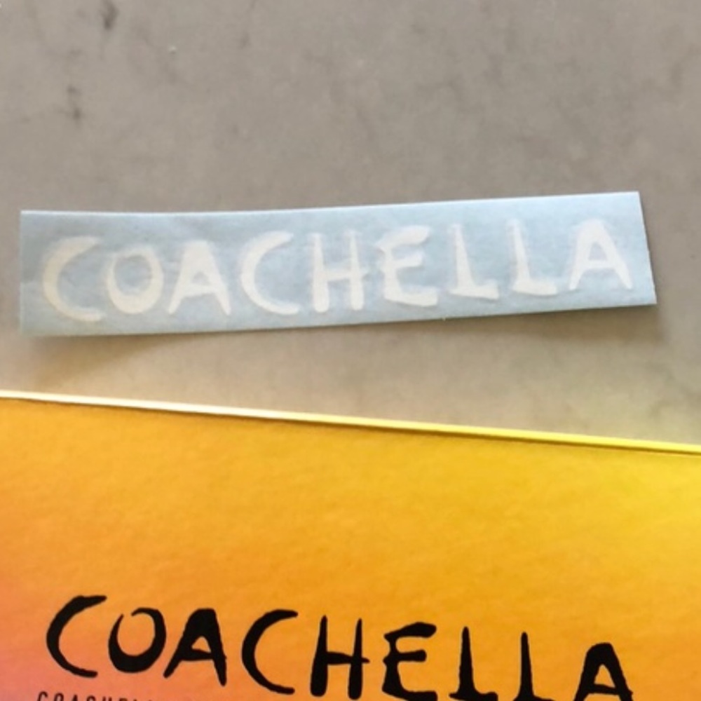 Coachella car sticker festival California
